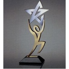 Bronze Champion Star Award w/ Marble Base