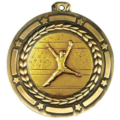 Stock Star Struck Medal (Gymnastics Female) 3 1/2"