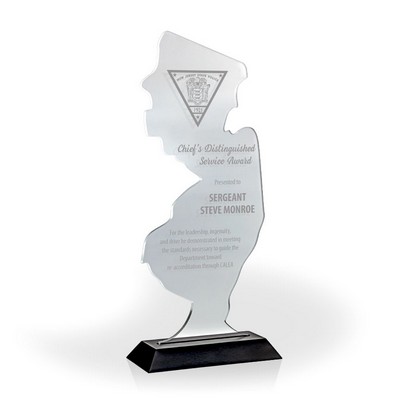 New Jersey Award with Black Wood Base - Engraved