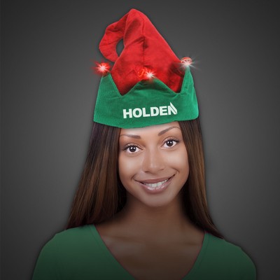 Silk Screened Light Up Elf Hat