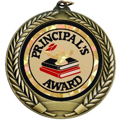 2 ¾" M Series Die Cast Medallion Frame w/Laurel Wreath Border