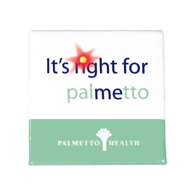 2.5" Square Full Color Flashing Blinking Button