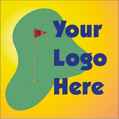 Golf Course Metal Photo Magnet w/ Magnetic Back (2 1/2" Square)