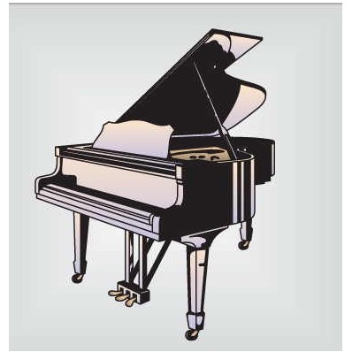 Piano Metal Photo Magnet (2 1/2"x2 1/2")