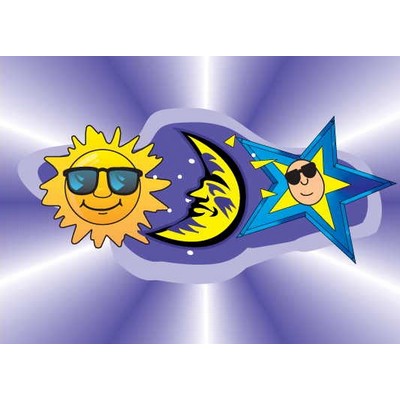 Sun And Moon Metal Photo Magnet (2 1/2"x2 1/2")