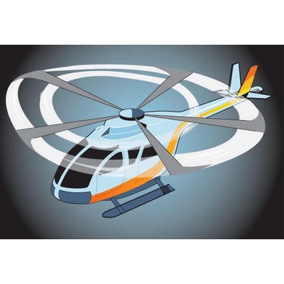 Helicopter Metal Photo Magnet (2 1/2"x2 1/2")