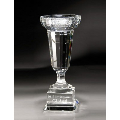 Uriah Cup Optic Crystal Trophy Award (3¼"x 8¾")