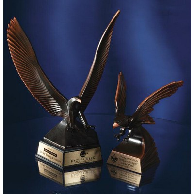 9" Bronze Metallic Modern Eagle Resin