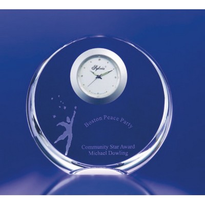 Corona Optic Crystal Clock (4¼"x 4")