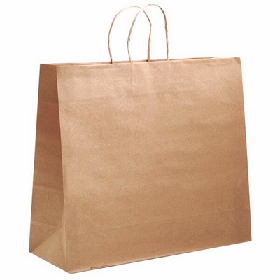 ECO Natural Kraft Eurostyle Shopping Bag (16"x6"x13")