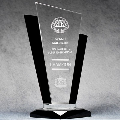 Black Accent Clear Crystal - 9.5"