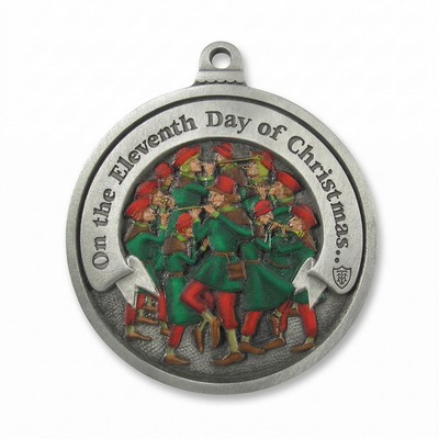 Twelve Days of Christmas 3D Gallery Print Full Size Ornament (Day 11 - Eleven Pipers Piping)