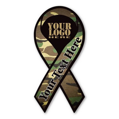 Camo Ribbon Magnet - 3 7/8" x 8" - 30 mil - Outdoor Safe