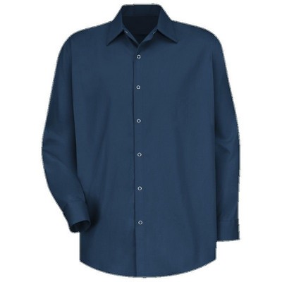 Red Kap™ Men's Long Sleeve Cotton Work Shirt - Navy Blue