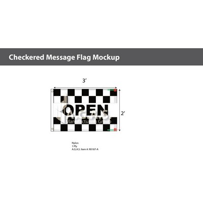 Open Checkered Flags 2x3 foot