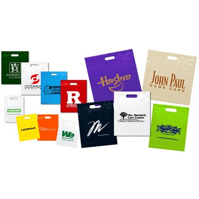 Reinforced Plastic Bags w/Fold Over Top & Die Cut Handles (24"x 24"x 5")