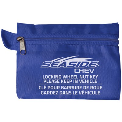 Zipper Tote (5"x4 1/4") White Imprint