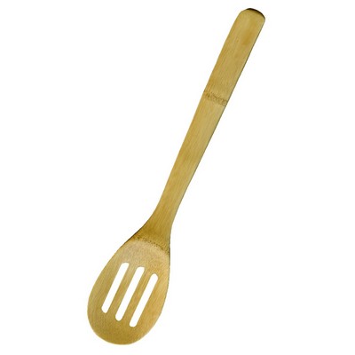 12" Bamboo Slotted Serving Spoon