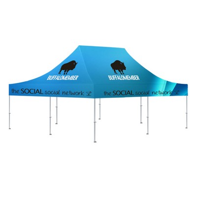 Giant Pop-Up Tent Kit, Full-Color, Dye Sublimation, 20'L x 20'W