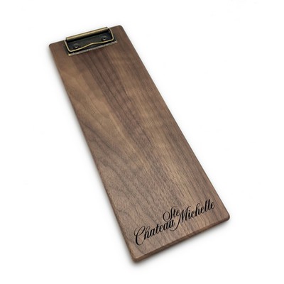 Solid Walnut Menu Board w/Clip (5"x12"x1/4")