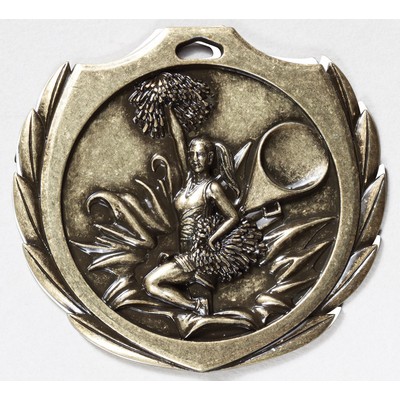 Cheer Burst Medal - 2 1/4" Dia.