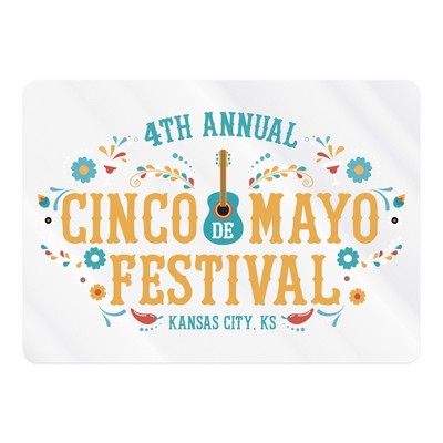 Rectangle Sticker | Round Corners | 5" x 7" | Clear Static | Static Back | Digital