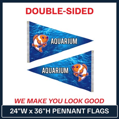 24" x 36" Pennant Flag - Double Sided