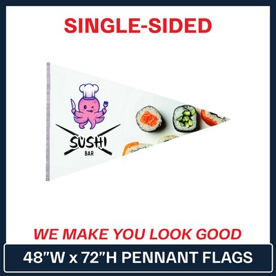 48" x 72" Pennant Flag - Single Sided