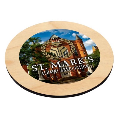 Ultra Vivid Birch Wood Coaster