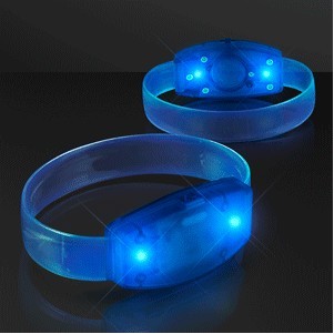 Blue "Galaxy Glow" LED Band Bracelets, Patent Pending - BLANK