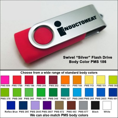 Swivel Flash Drive - 2 GB Memory - Body PMS 186