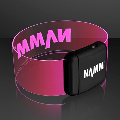 Cosmic Pink LED Magnetic Clasp Bracelets - PRINTED