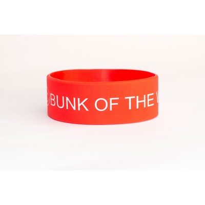 1 1/2" Deboss-Fill Silicone Wristbands