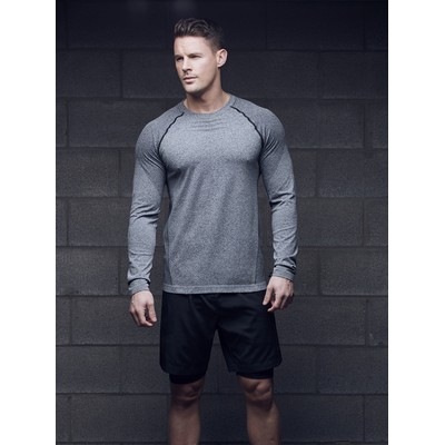 Men's Seamless Technical Performance Long Sleeve Sport Shirt