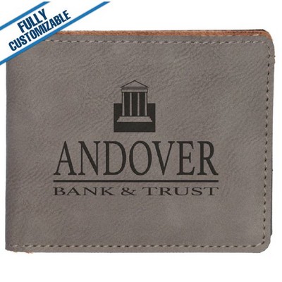 Gray Leatherette - Bifold Wallet