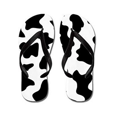 Summer Beach Cow Slipper