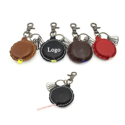 Leather Keychain w/Tape Measure