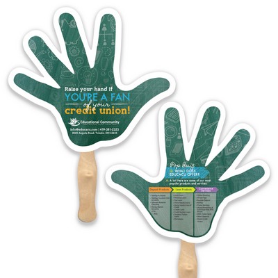 Full Color Hand Shape Sandwich Fan
