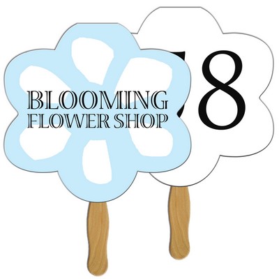Flower Auction Sandwiched Hand Fan Full Color