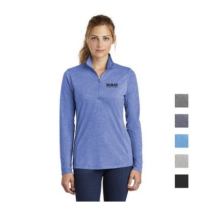 Sport-Tek® Women's PosiCharge Tri-Blend Wicking 1/4-Zip Pullover