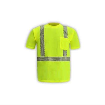 High Visibility Short Sleeve Jersey T-shirt, Class 2, Lime