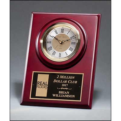 Cherry Finish Clock with Three-Hand Movement