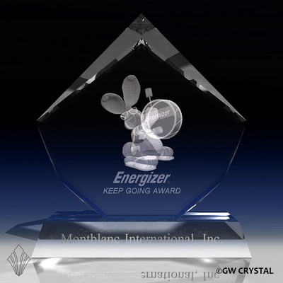 Elegant Series Crystal Award (7" x 6 5/8" x 3 ½")