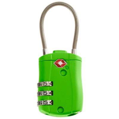 Green Smooth Trip Travel Gear by Talus® TSA Accepted Combination Cable Lock
