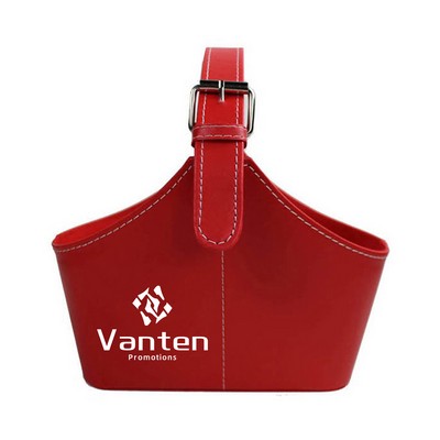 Leather Gift Basket