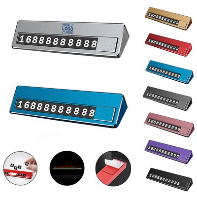 Metal Parking Phone Number Plate