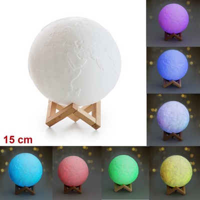 3D Globe Slapping Night Light Seven Color 5.91"