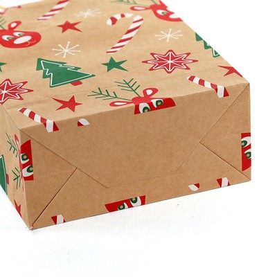 Christmas Kraft Paper Tote Bag