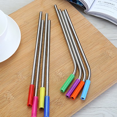 Stainless Steel Drinking Straw Set w/Velvet bag