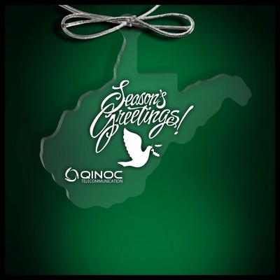 West Virginia Budget Ornament in Clear Acrylic